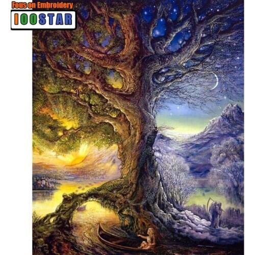 5D Diamond Painting Cross Stitch Full Diamond Painting Home Decor DIY Abstract landscape trees Pattern Diamond Embroidery