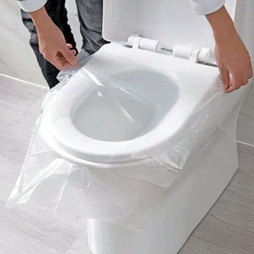 6/50pcs Portable Disposable Toilet Seat Waterproof Restroom Seat cover Native Wood Pulp For Travel/Camping Bathroom