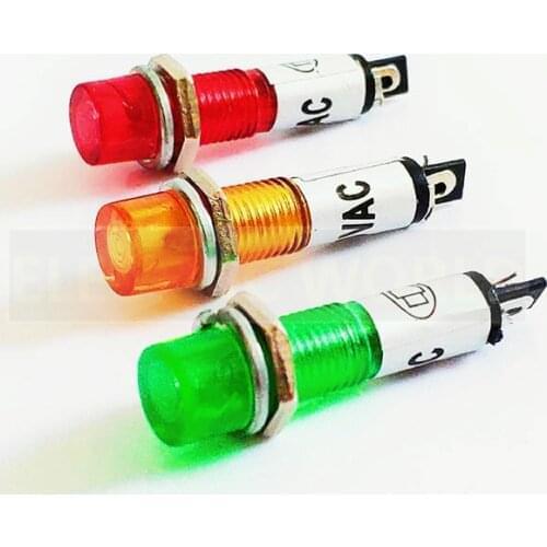 7mm plastic Indicator lights waterproof Signal lamp no wire 12V 24V 220v power signal lamp LED indication indicator light