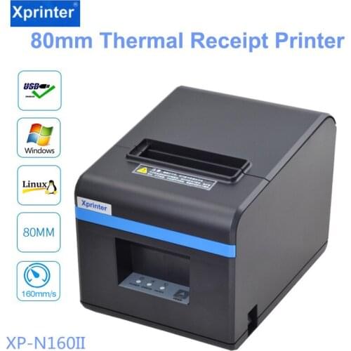 80mm High Speed Thermal Receipt Printer Ticket Kitchen Barcode QR Code Printer Restaurant POS Printer With Automatic Cutter