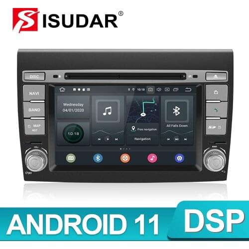 Isudar PX6 2 Din Android 10 Car Multimedia Player For Fiat/Bravo 2007 2008 2009 2010 2011 2012 DVD Auto GPS Radio 4 GB RAM DSP