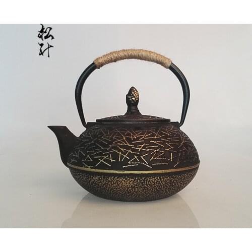 Free shipping Fashion style kettle, kitchen drinking ware cast iron tea pot, 900ml Chinese tradional teapots