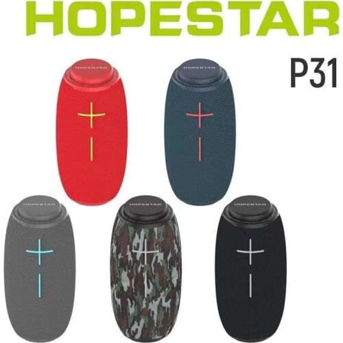 HOPESTAR P31 Portable Bluetooth Speaker Outdoor Sound Column Wireless Stereo Waterproof Subwoofer Computer Speaker Radio Player