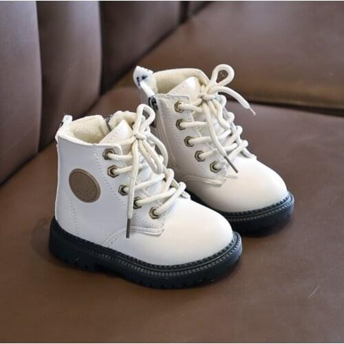 Girls Martin boots 2021 new childrens princess short boots baby pure leather boots girls boots winter