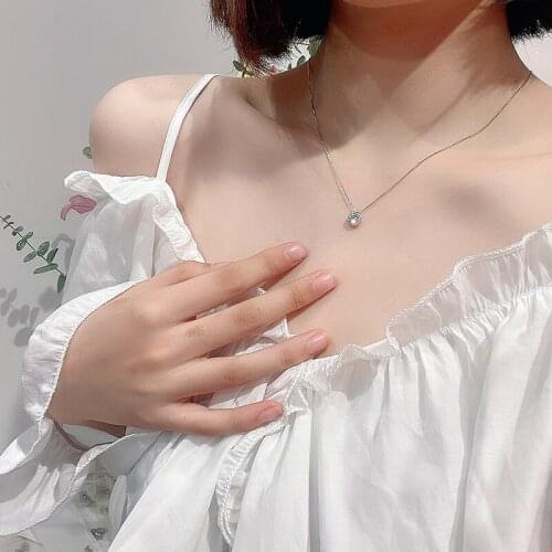 Bling Cool Cross Cubic Zirconia Gold Color 925 Sterling Silver Clavicle Chain Necklace For Women Luxury Minimalist Dainty