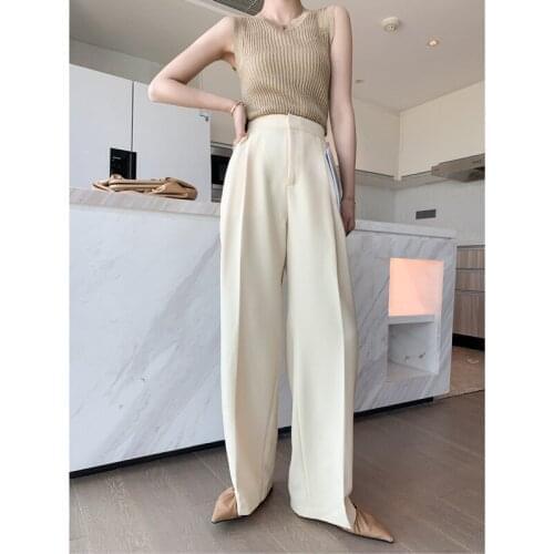 Case show casual pants women 2020 new spring and autumn high waist thin wide leg pants suit pants