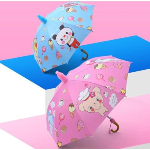 Childrens Umbrella Boy Girl Cartoon Baby Kindergarten Pupils Sunshade Sunshade Umbrella Waterproof Cover Long Handle Umbrella