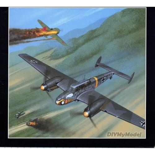 DIYMyModeI Bf-110 destroyer heavy fighter DIY Handcraft Paper Model KIT Handmade Toy Puzzles Gift Movie prop
