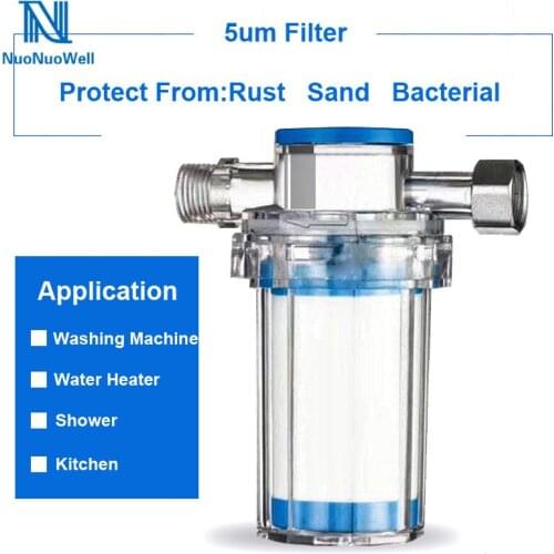 NuoNuoWell 5um PP Cotton Filter 1/2'' BSP Pipe Connector Water Purifier Kitchen Water Home Appliance