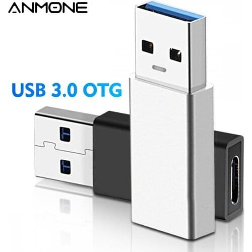 ANMONE USB C To USB A Converter Cable OTG Data Wire Charge Connector For Macbook Xiaomi Samsung S20 USB Type C OTG Connector