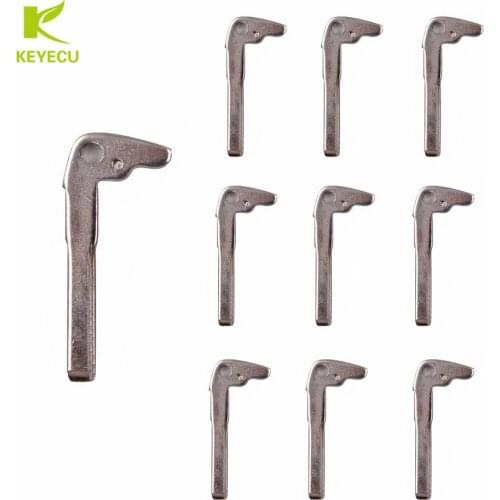 KEYECU 10PCS New Smart Chrome Remote Car Fob Key Blade Insert Replacement for Mercedes Benz