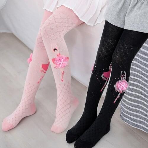 Girls Tights Ballet Dancing Wear Stocking Kids Render pantyhose Autumn new white cotton childrens dance Tights