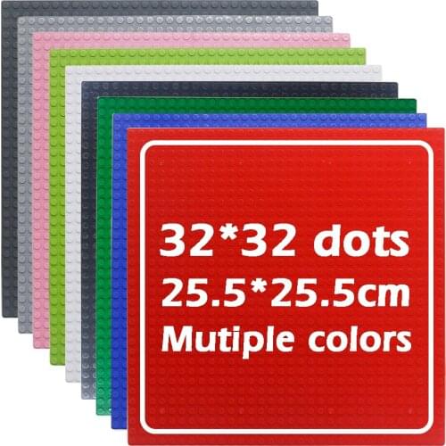 Creative 32*32 Dots Baseplate City Classic Base Plate Building Blocks Small Size City Street Road DIY Construction Plastic Toys