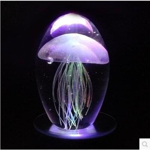Creative Birthday Little Gifts, Jellyfish Crystal Glass Crafts