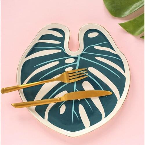 HOT Turtle Leaf Large Tray Decoration Penglai Leaf Paradise Tray Botanical