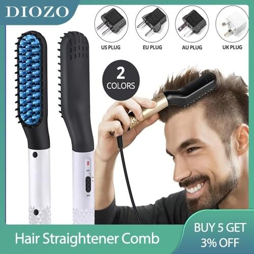 DIOZO Multifunctional Hair Comb Brush Hair Straightener Comb Beard Straightener Hair Straightener Brush Man