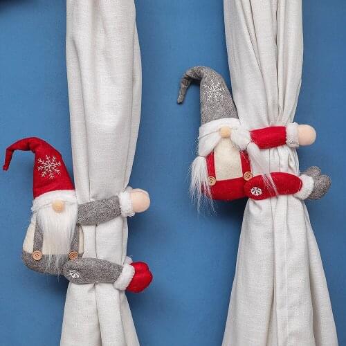 New Forest Elderly Curtain Buckle Christmas Faceless Doll Curtains Tying Rope Hanging Pendant for Home Curtain Decoration