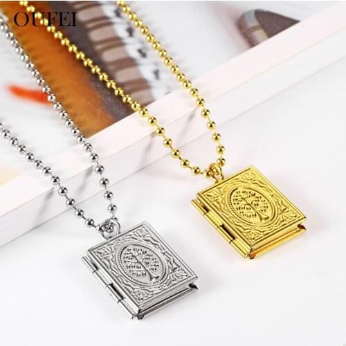 OUFEI Stainless Steel Jewelry For Woman Photo Frame Necklace Fashion Summer Jewelry Accessories Choker Mass Effect