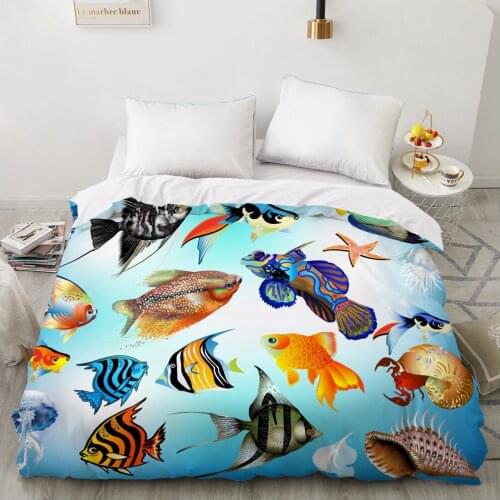 1 Pcs 3D Printed Cartoon Orean World Duvet Cover 240x220 King Size Printing NO Pillowcases And NO Sheets Home Textiles Comforter
