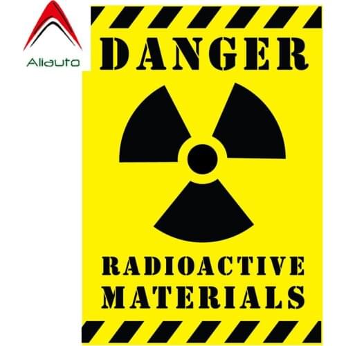 Aliauto Warning Mark Car Sticker Reflective Danger Radioactive Materials Sunscreen Waterproof Decal Accessories PVC,14cm*10cm