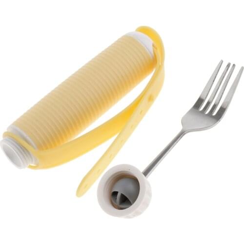 Adjustable Fork Swivel Utensil Eating Aids with Handle for Arthritis Disability