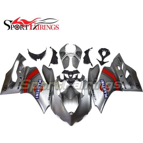 MARTINI Silver Grey Fairings For Ducati 1199 899 Fairing Kit Year 2012 2013 Sportbike ABS Motorcycle Bodywork Motorbike Fairings