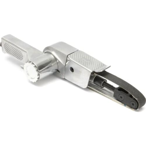 WENXING 3/8" Air Belt Sander Air Angle Grinding Sanding Machine 15000RPM 20mm with Sanding Belts for Air Compressor Sanding