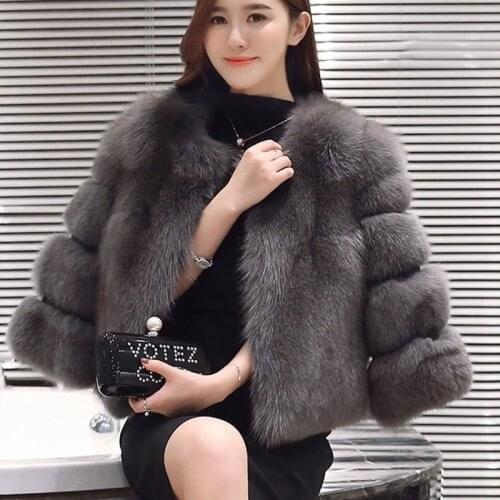 2019 New color fox fur artificial Fur Coat Korean version repair short female jacket imitation fur Teddy Coat
