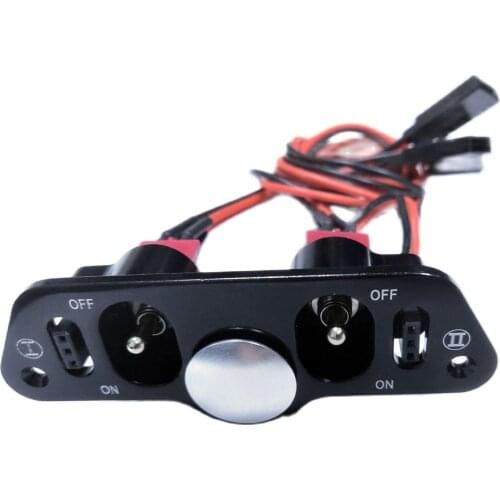 Heavy Duty Metal Dual Power Switch With Dual Fuel Dots For RC Airplane(Large)
