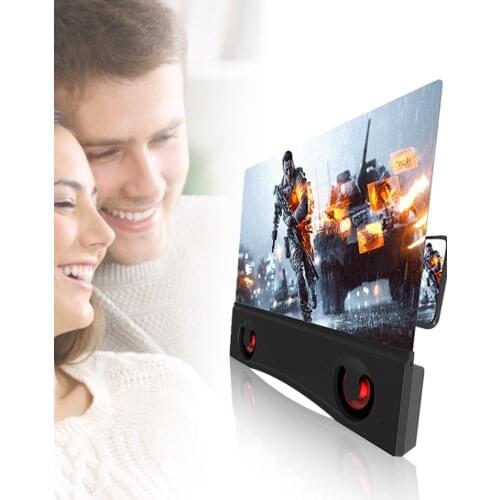12 Inch Screen Magnifier 3D HD Mobile Phone Magnifier Projector Screen Amplifier for Watching Movies Videos