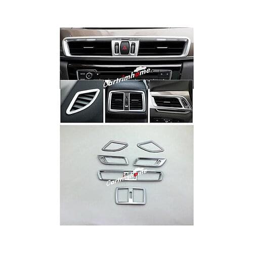 Inner Front + Rear Air Condition Vent Cover Trim 6pcs For BMW X1 F48 2016 2017