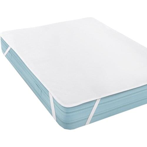 Waterproof TPU Foil Layer Mattress Cover with 4 Corner Strap Mattress Protective Pad Bed Cover 140 x 200 cm