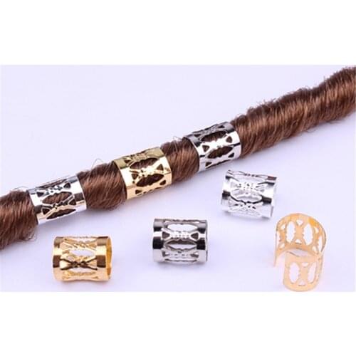 Hair Cuffs Diy Hair Accessories Clip Hair Dread Tube Braid Metal Dreadlocks Beadstubes Cuffs Adjustable Dreadlock Bead Clip