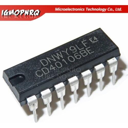 10PCS CD40106 CD40106BE DIP14 Inverters Hex Schmitt Trigger new original