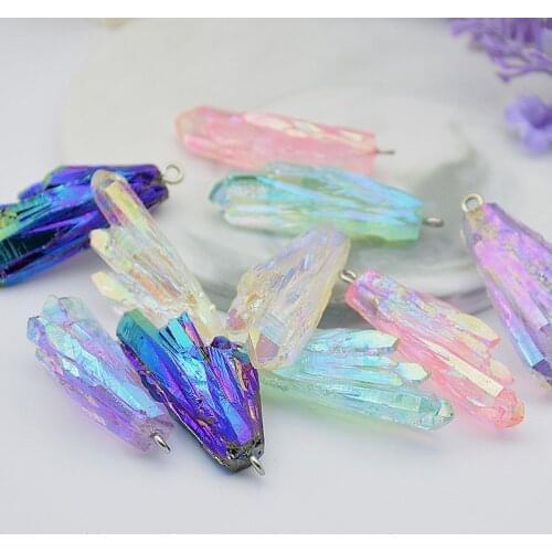 10Pcs Alien Crystal Stone Resin Charms For DIY Making Earrings Necklace Bracelet High Quality Pendant Jewelry Accessories