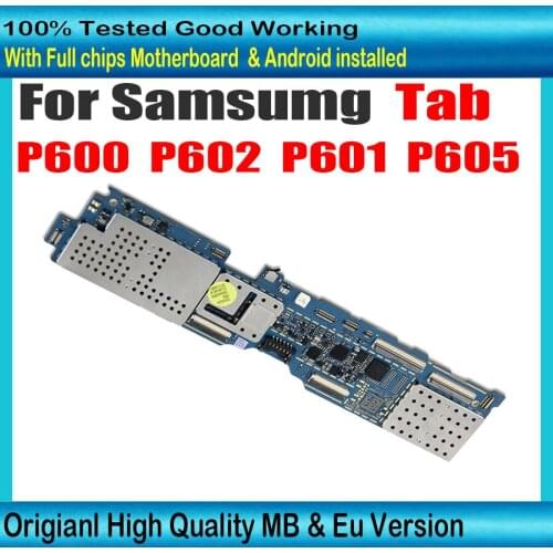 100% Original Unlocked For Samsung Galaxy Note 10.1 Edition P600 P601 P602 P605 Motherboard With chips Android OS Logic Board