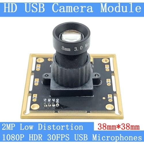 2MP WDR HDR Surveillance Camera Webcam OTG UVC 30FPS USB Camera Module Full HD 1080P Linux Android Support Audio