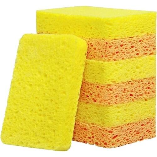 40PCS Sponge Kitchen Cleaning Brush Sponge Wood Pulp Cotton Rag Washing Pot Cotton Brushes Household Tool Kitchen Gadget