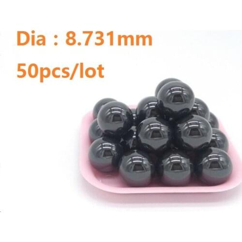 50pcs/lot G5 Diameter 8.731mm ceramic ball Si3N4 Silicon Nitride bearing balls 8.731mm