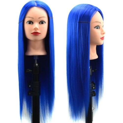 60cm Synthtic hair Practice Hairdressing Training Head Mannequin training head