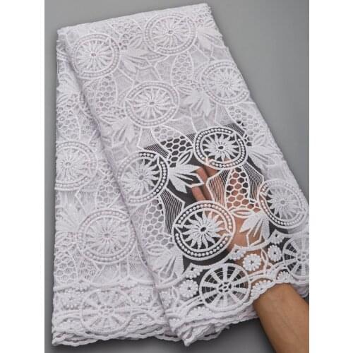 African Lace Fabric High Quality Lace 2021 New French Tulle Nigerian Embroidery Sewing Fabrics Dresses For Women Wedding A 1300