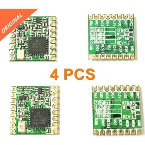 Free shipping 4PCS RFM95 RFM95W 868 915 RFM95-868MHz RFM95-915MHz LORA SX1276 wireless transceiver module FCC ROHS ETSI REACH