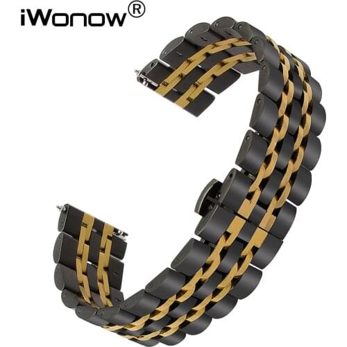 18 20 22mm Quick Release Stainless Steel Watchband for Luminox Maurice Lacroix Watch Band Wrist Strap Bracelet Black Gold Silver