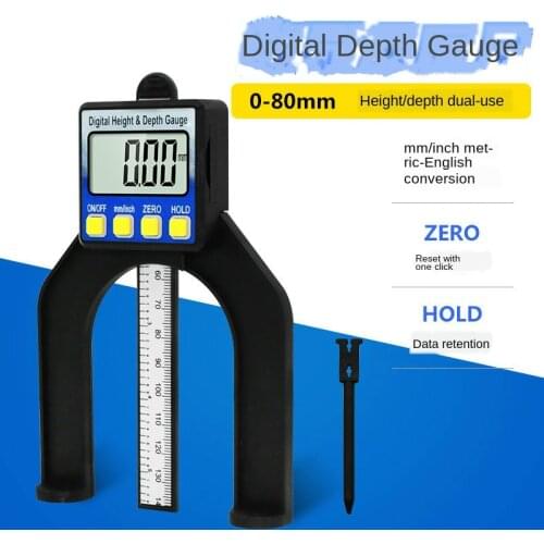 1PC Digital Depth Gauge LCD Height Gauges Calipers With Magnetic Feet For Router Tables Woodworking Measuring Tools