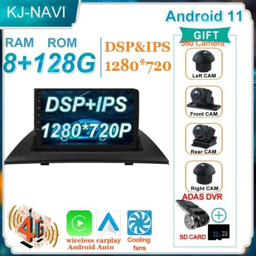 10.25" Screen IPS 4G Android 10 6G+128G Car multimedia player For BMW X3 E83 2004-2009 GPS