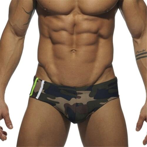 Camouflage Sexy Men Swimwear Man Swimsuits Penis Pouch Boys Sunga Masculina Swimming Trunks Men 2021 Badehose Maillot Homme Bain