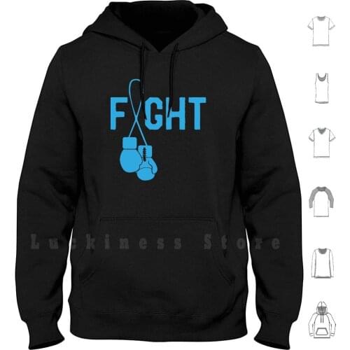 Cute Prostate Cancer Awareness Survivor Fighter Ribbon Hoodies Long Sleeve Prostate Cancer