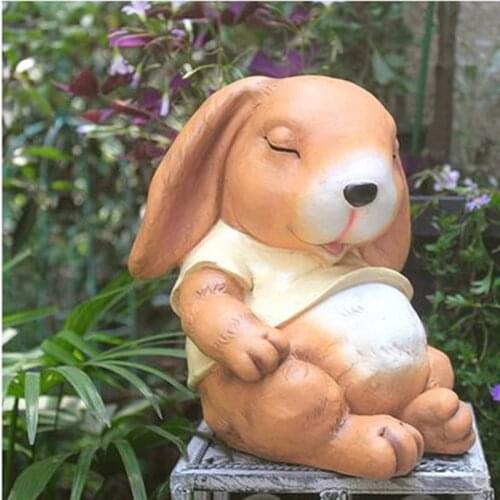 Nordic cartoon cute animal rabbit, home office desktop decoration crafts, garden balcony landscaping gardening products