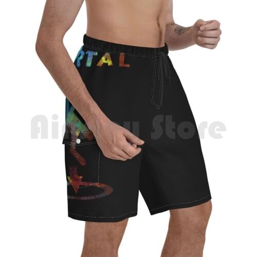 Portal Minimalist Nebula Design Beach Shorts Men Beach Pants Swimwear Portal Portal 2 Valve Cake Chell Glados