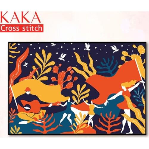 Cross stitch kits,Embroidery needlework sets with printed pattern,11CT-canvas for Home Decor Painting,Portrait Full NCKP040